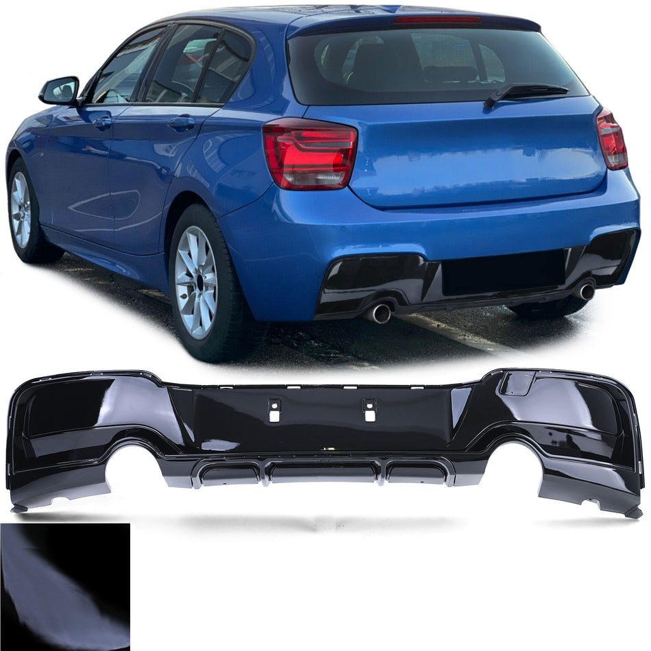 Diffusore Posteriore Performance Look Nero Lucido per BMW Serie 1 F20 F21 M135I