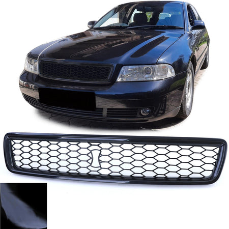 Griglia Sportiva Senza Emblema Nera Lucida per Audi A4 B5 Berlina, Touring 94-01