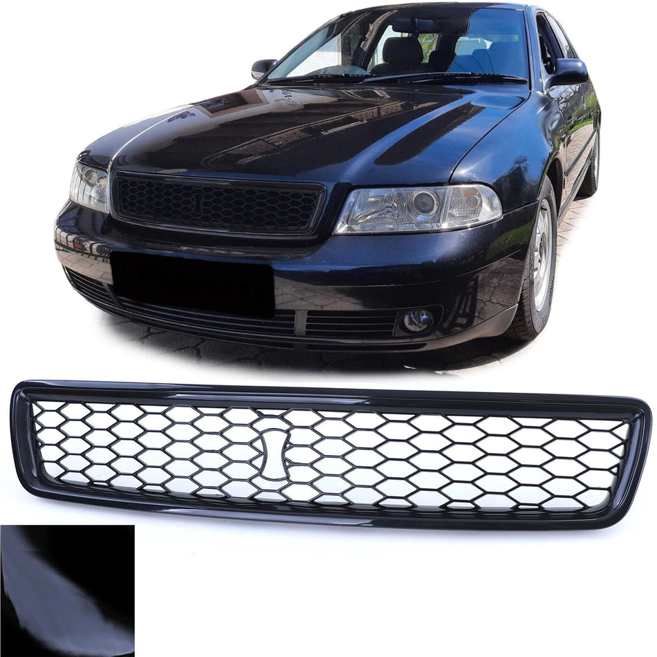 Griglia Sportiva Senza Emblema Nera Lucida per Audi A4 B5 Berlina, Touring 94-01