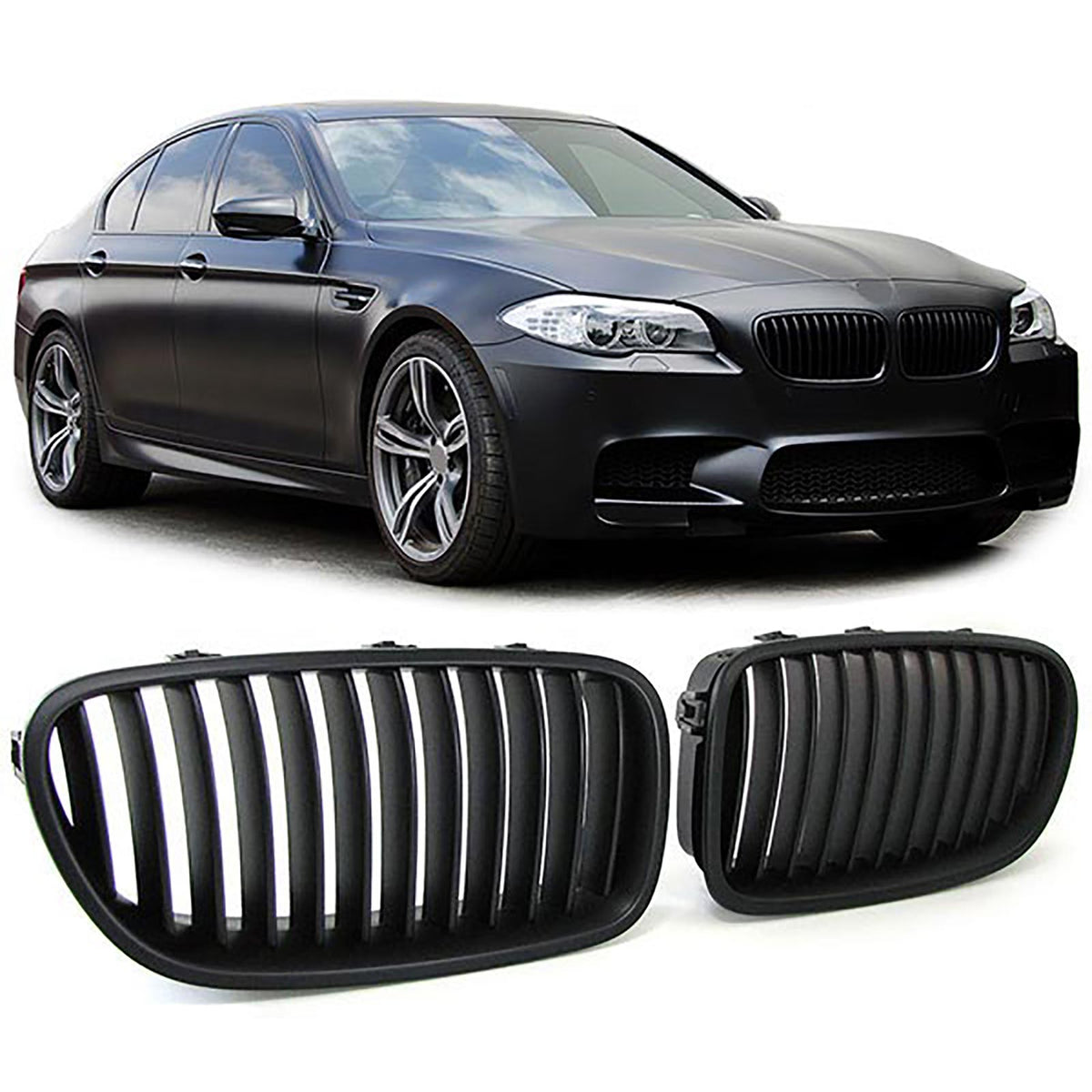 Griglia Sportiva Nera Anteriore per BMW Serie 5 F10 F11 2010-2017