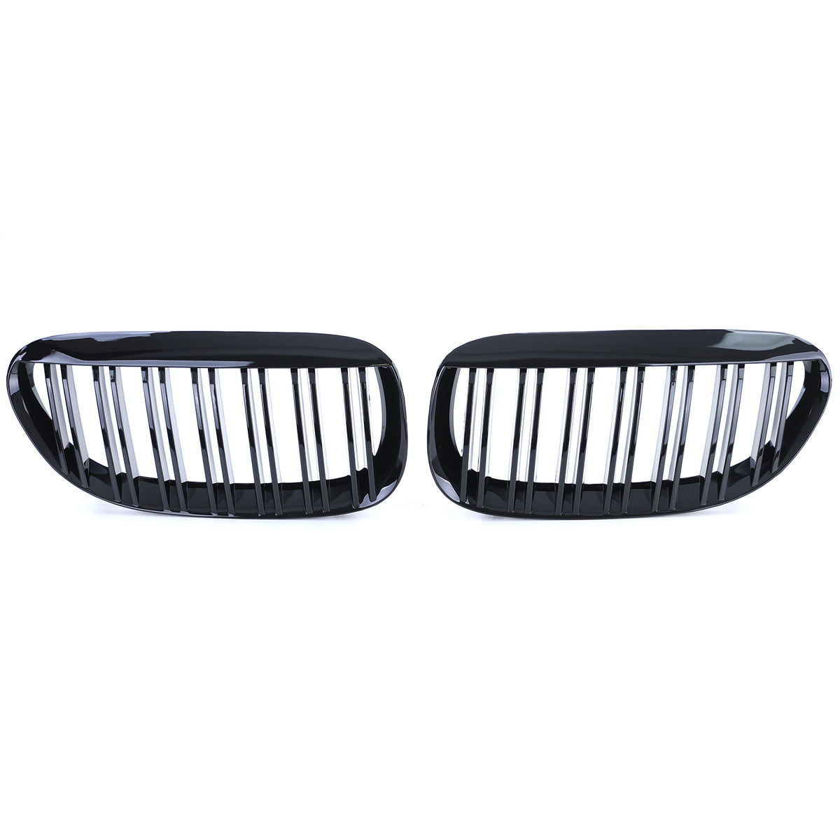 Griglia Sportiva Doppia Barra Nera Lucida per BMW Serie 6 E63 E64