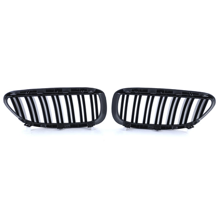 Griglia Sportiva Doppia Barra Nera Lucida per BMW Serie 6 E63 E64