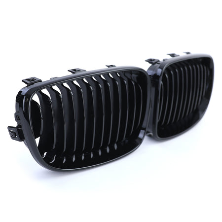 Griglia Anteriore Nera Lucida per BMW Serie 1 E81 E82 E87 E88 Dal 2007