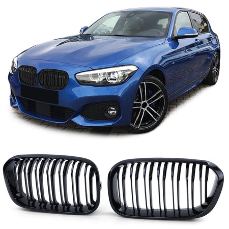 Griglia Sportiva Doppio Ponte Lucida per BMW Serie 1 F20 F21 15-19