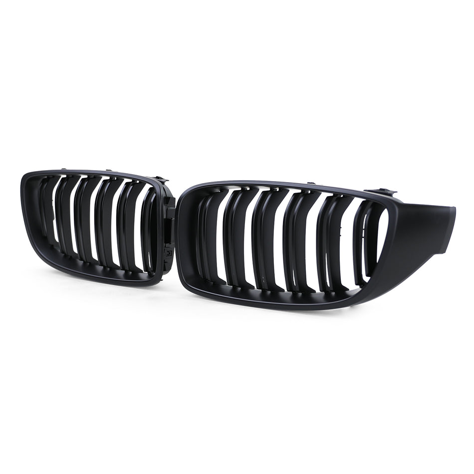 Griglia Doppia Barra Nera per BMW Serie 4 F32 F33 F36 2013-2021 in ABS