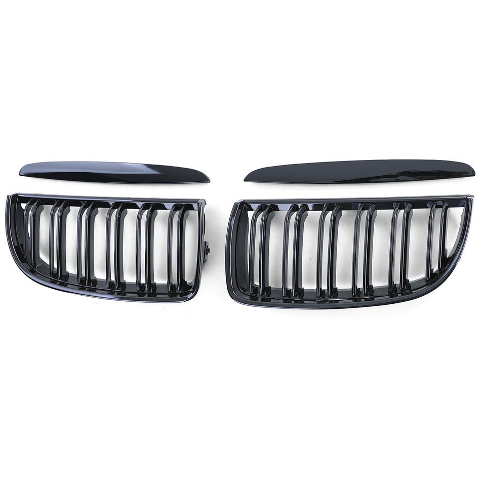 Griglia Doppio Stego Nera Lucida per BMW Serie 3 E90 E91 2005-2008