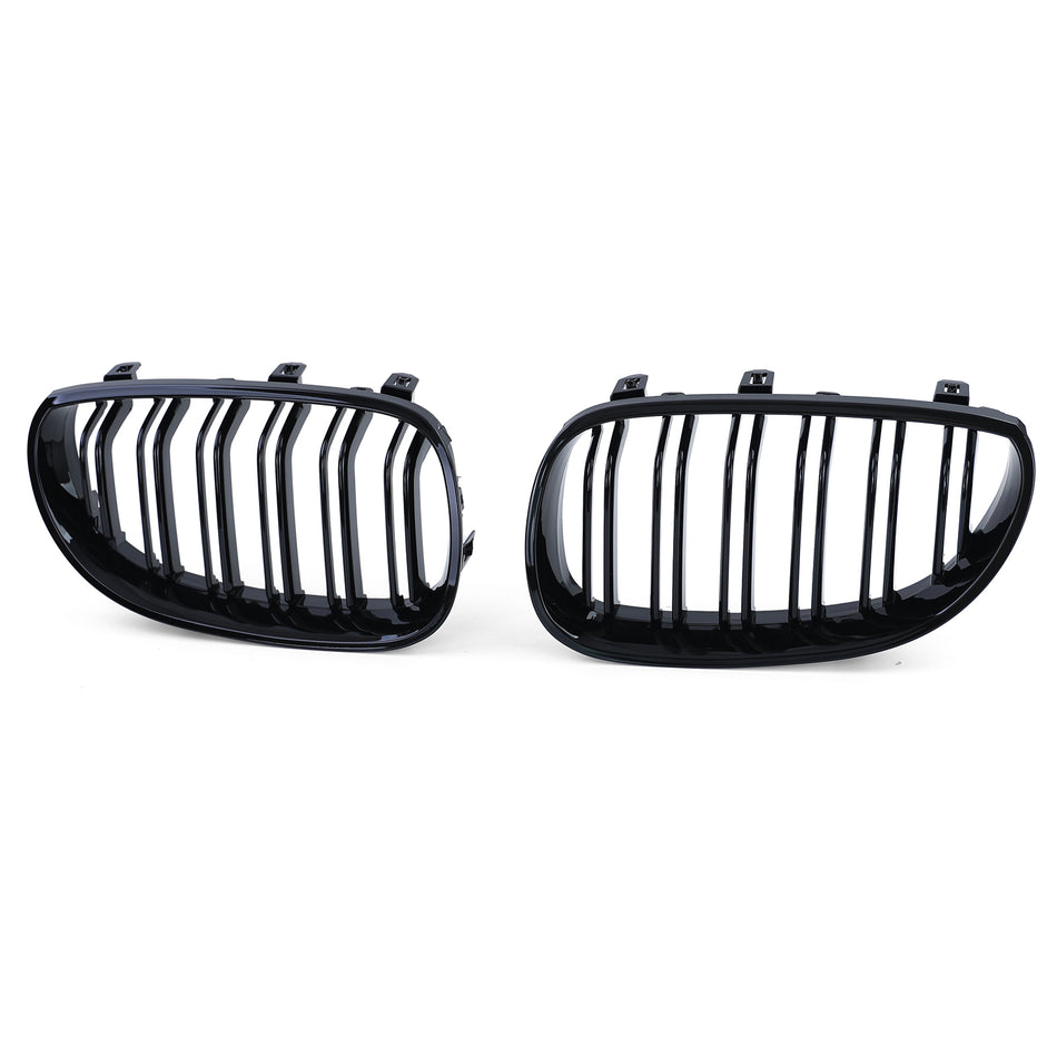 Griglia Doppio Listello Nera Lucida per BMW Serie 5 E60 E61 2003-2010