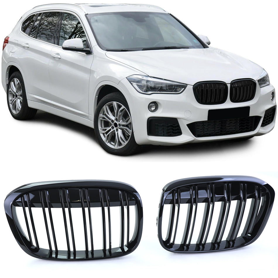 Griglia Sportiva Doppio Stego Lucida per BMW X1 F48 2014-2019