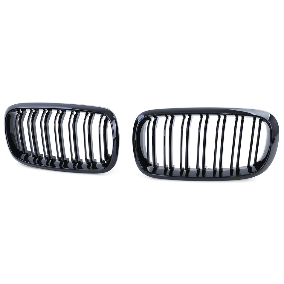 Griglia Doppia Barra Nera Lucida per BMW X5 F15 X6 F16 Dal 2013