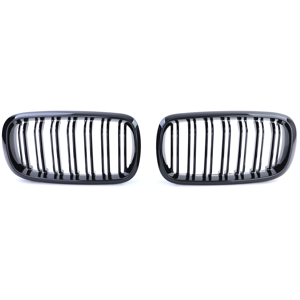 Griglia Doppia Barra Nera Lucida per BMW X5 F15 X6 F16 Dal 2013