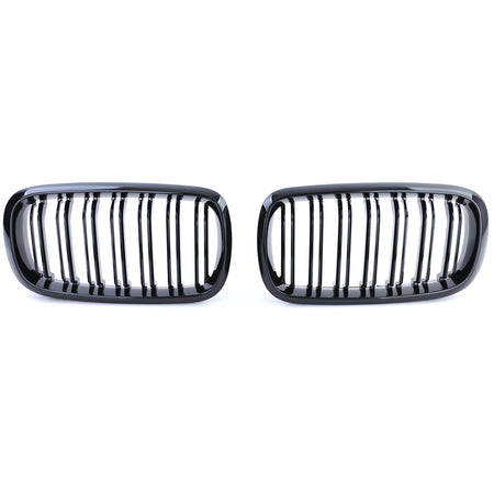 Griglia Doppia Barra Nera Lucida per BMW X5 F15 X6 F16 Dal 2013