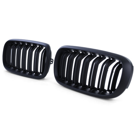 Griglia Sportiva Doppia Barra Nera Opaca per BMW X5 F15 2013-2018 e X6 F16