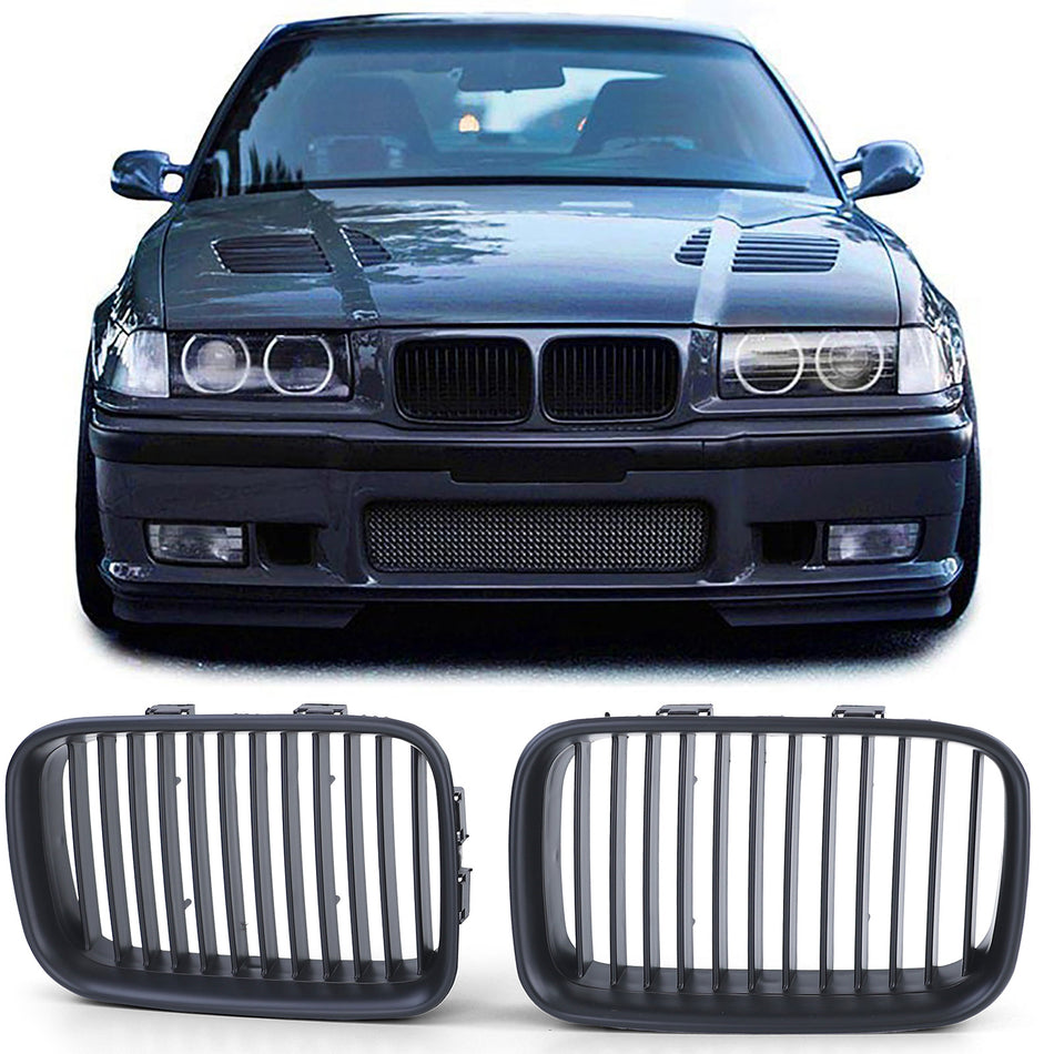 Griglia Anteriore Sportiva Nera per BMW Serie 3 E36 1990-1996