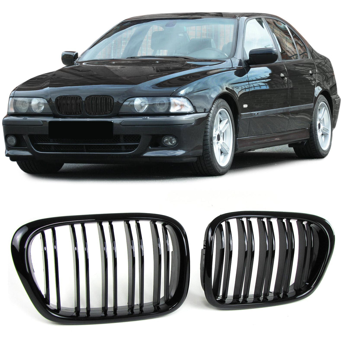 Griglia Sportiva Doppio Ponte Lucida per BMW Serie 5 E39 95-03