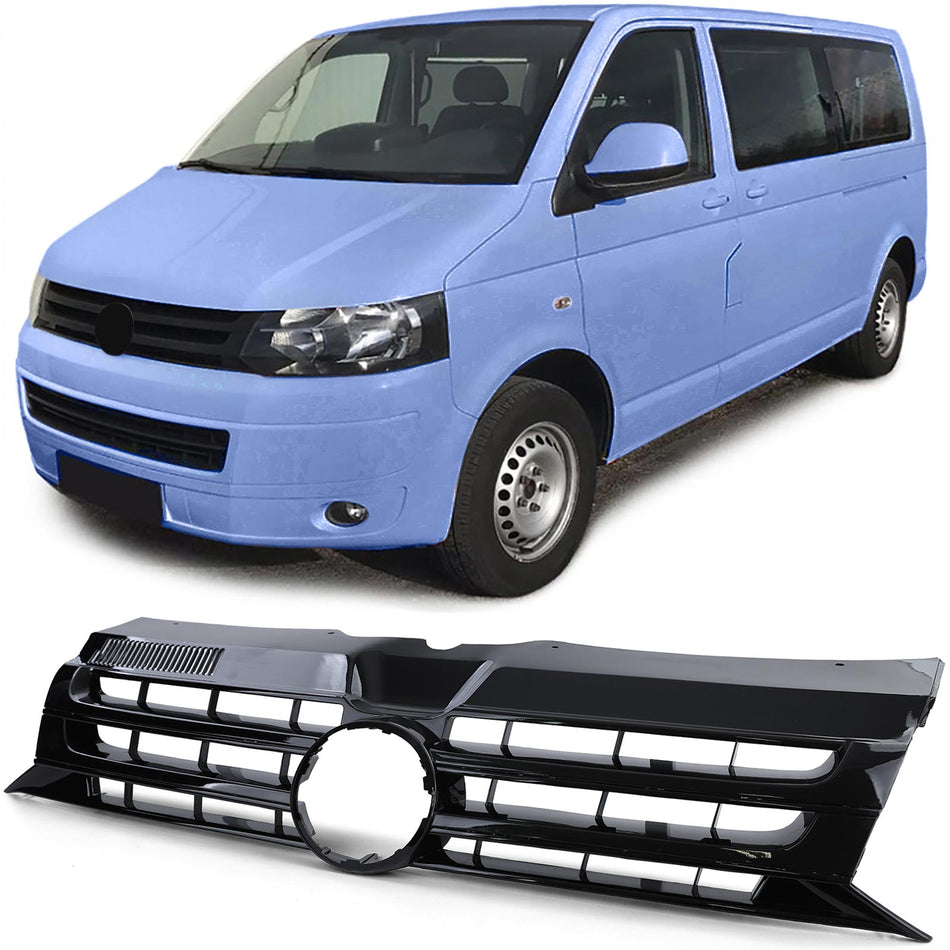 Griglia Sportiva Nera Lucida per Volkswagen Bus T5 2009-2015