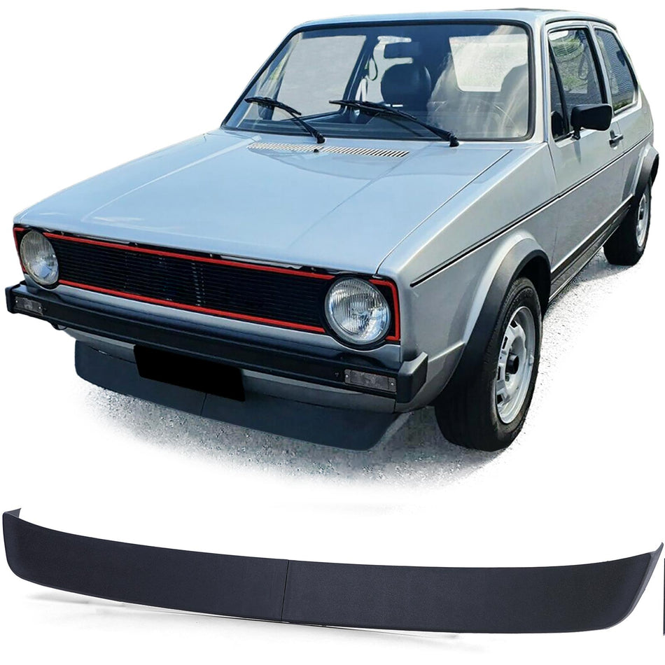 Spoiler Anteriore GTI Lama Nero per Volkswagen Golf 1 (1974-1983) Cabrio