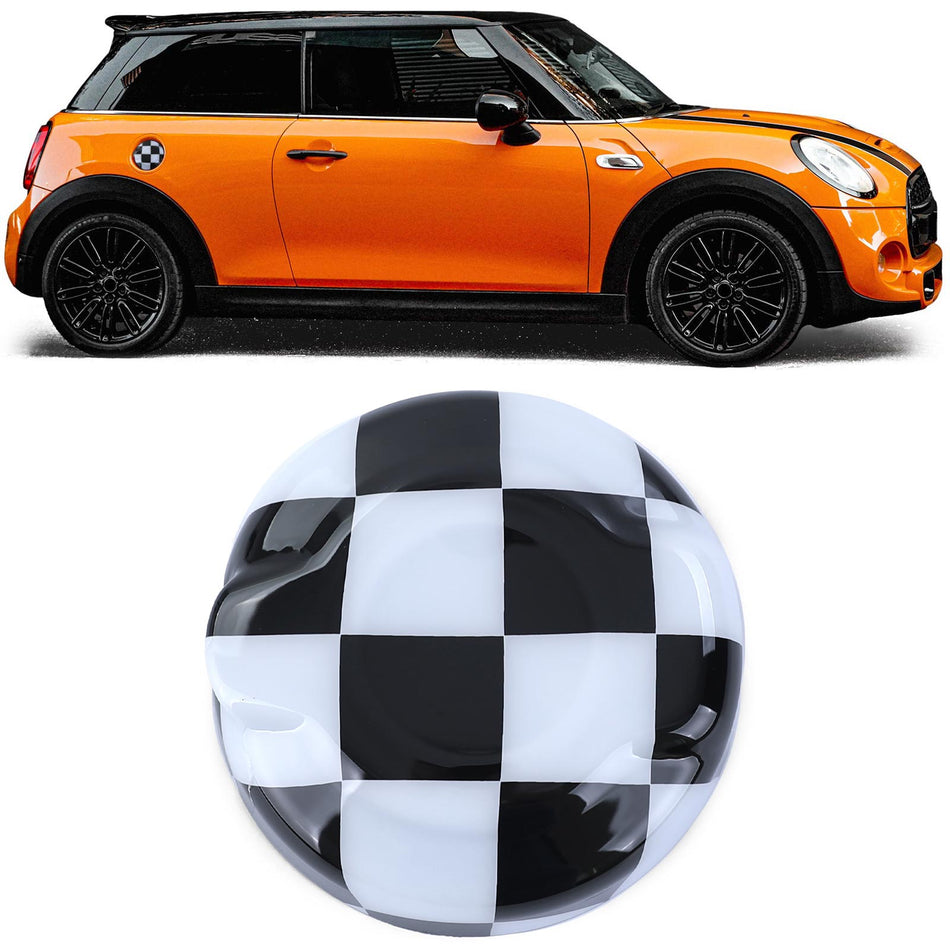 Tankdeckel Copertura Karo Nero Bianco per Mini F55 F56 F57 (2013-2021)