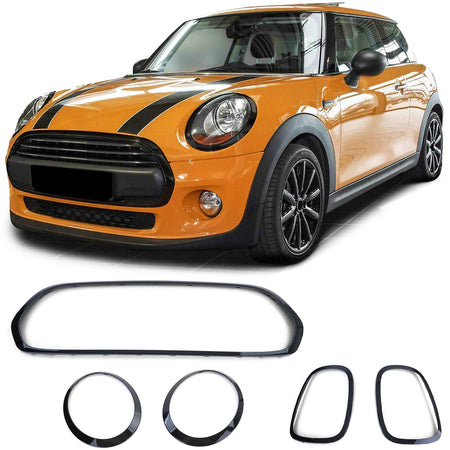 Fari Zierrahmen 5 Pezzi Piano Nero Lucido per Mini F55 F56 F57 (2014-2018)