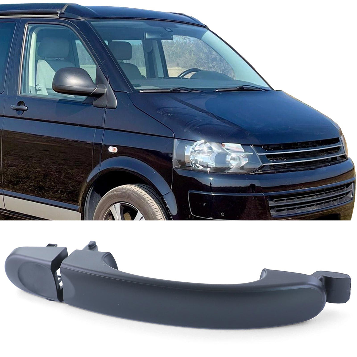 Maniglia Esterna Nera Destra per Volkswagen Bus T5 2003-2009 Originale