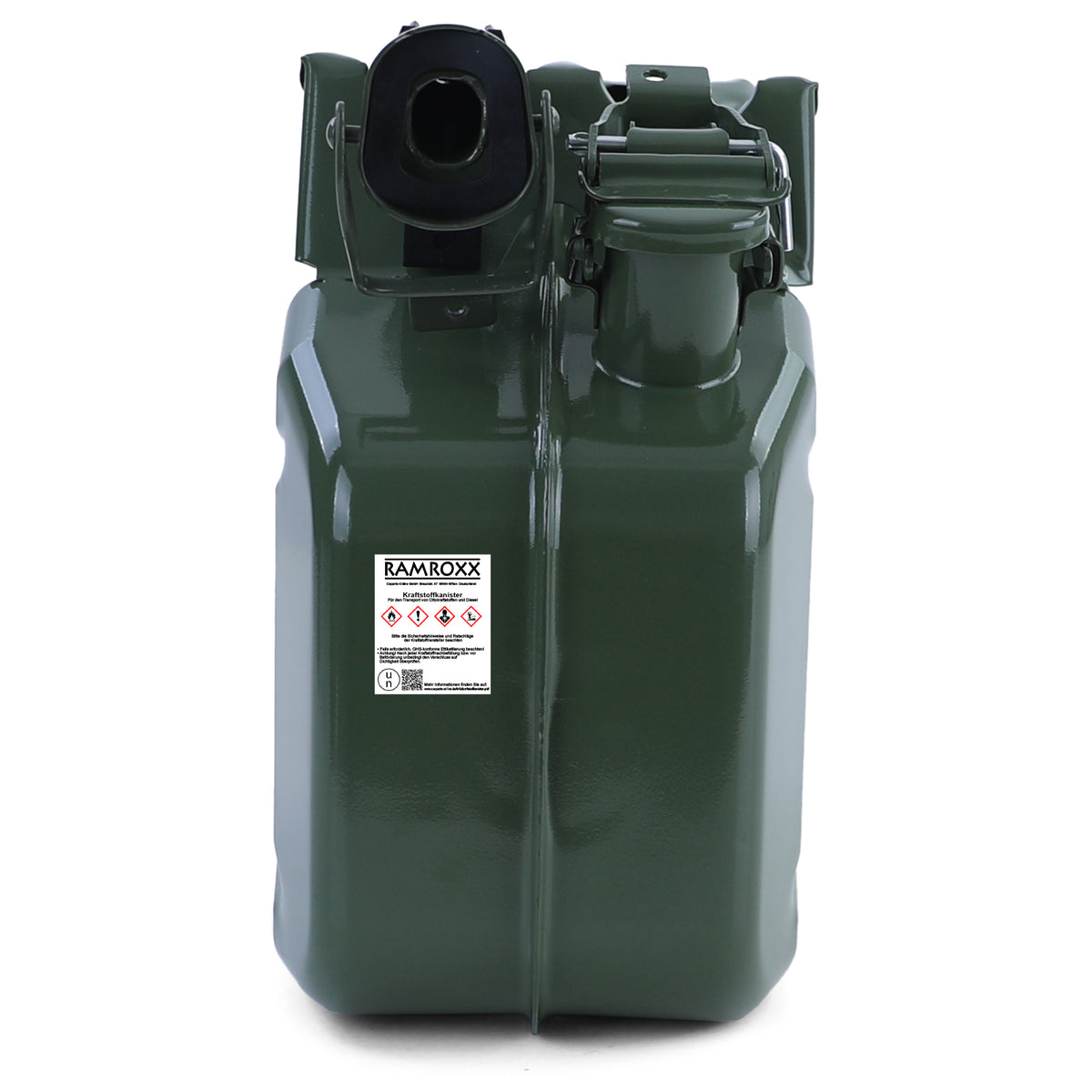 10L Tanica Metallo Carburante Benzina Diesel Riserva con Beccuccio Verde