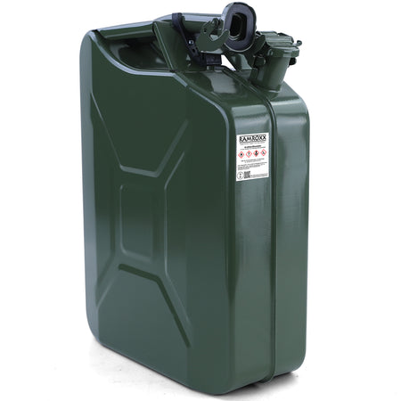 20L Tanica Metallo Carburante Benzina Diesel Riserva con Beccuccio Verde