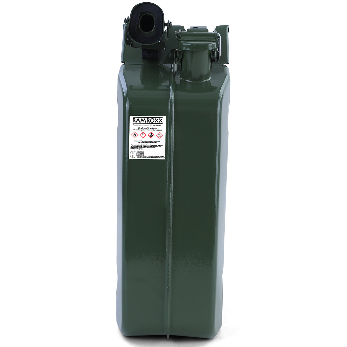 20L Tanica Metallo Carburante Benzina Diesel Riserva con Beccuccio Verde
