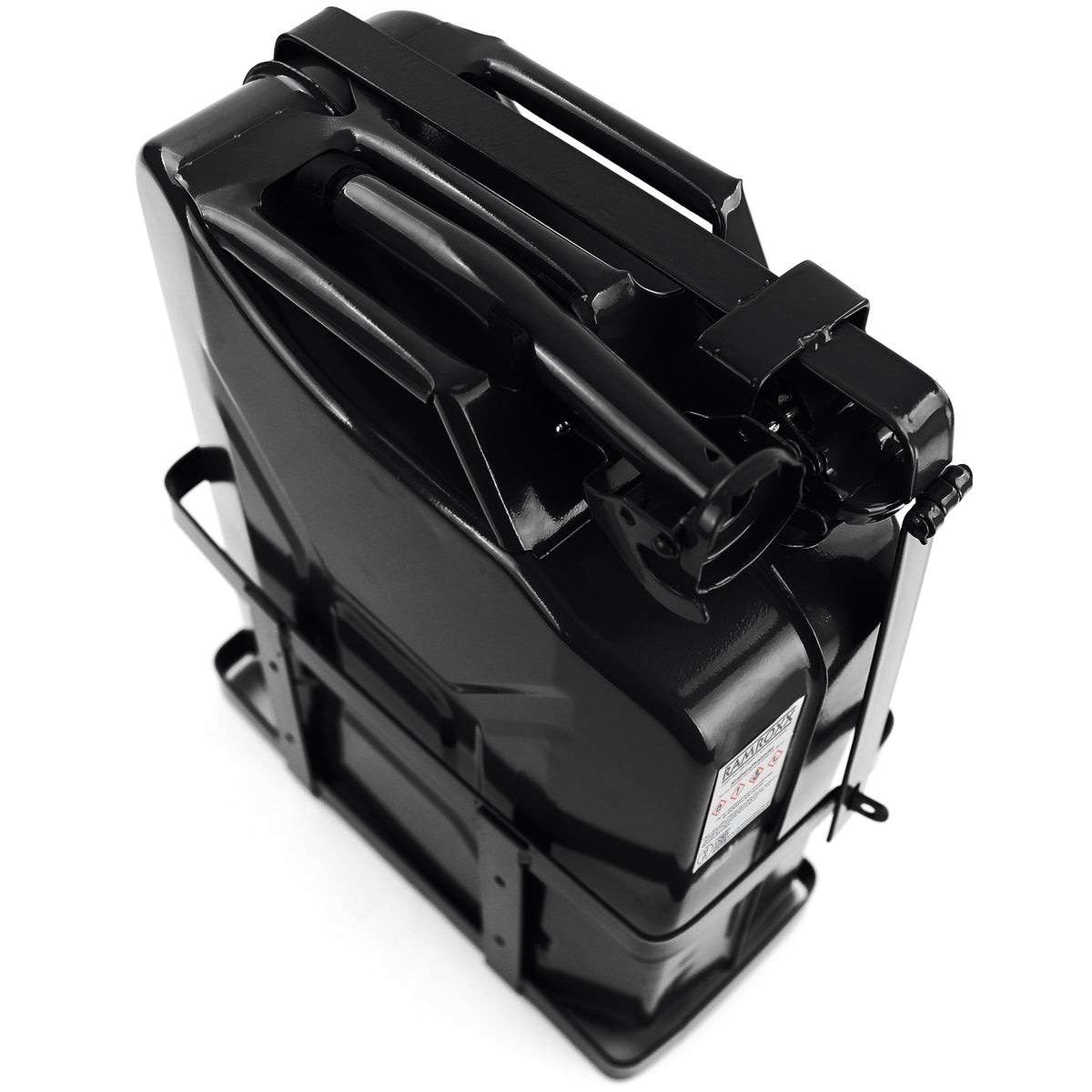 Supporto per Canister Carburante 20L in Metallo con Holder Nero Universale