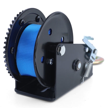 Premium 1500kg Seilwinde Handwinde con 8 Metri Cinghia Blu per Veicoli