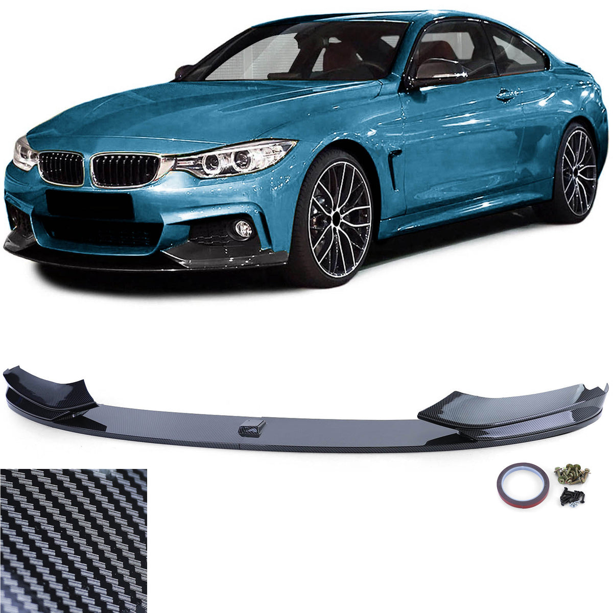 Spoiler Anteriore Effetto Carbonio per BMW Serie 4 F32 F33 F36 (2013+) Coupé