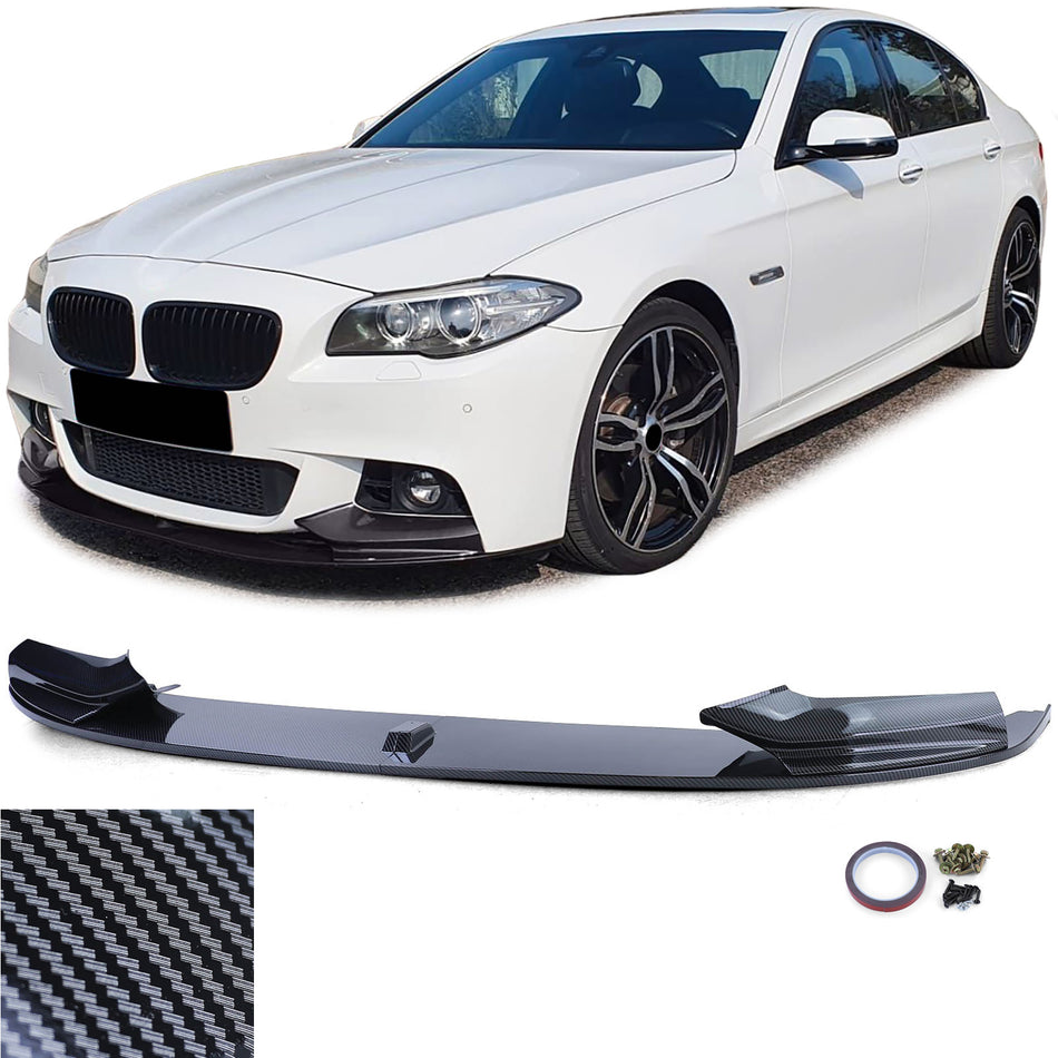 Spoiler Anteriore Effetto Carbonio per BMW Serie 5 F10 F11 (2010-2017) Berlina