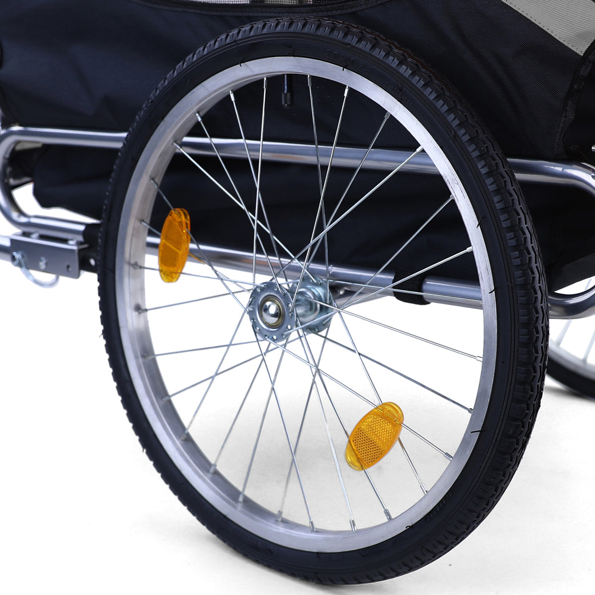 Rimorchio Bici Pieghevole per Animali Fino a 40Kg Colore Grigio/nero Universale