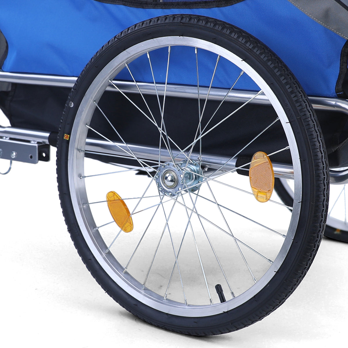 Rimorchio Bici Pieghevole per Animali Fino a 40Kg Colore Grigio/blu Universale