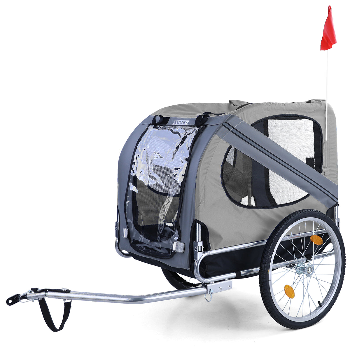 Rimorchio Bici Pieghevole per Animali Fino a 40Kg Colore Grigio Universale