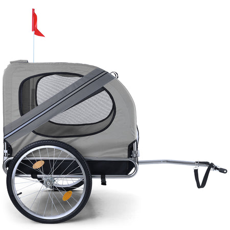 Rimorchio Bici Pieghevole per Animali Fino a 40Kg Colore Grigio Universale