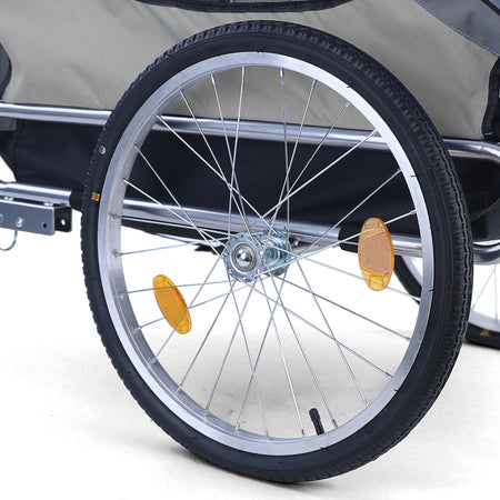 Rimorchio Bici Pieghevole per Animali Fino a 40Kg Colore Grigio Universale
