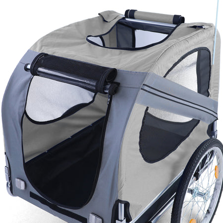 Rimorchio Bici Pieghevole per Animali Fino a 40Kg Colore Grigio Universale