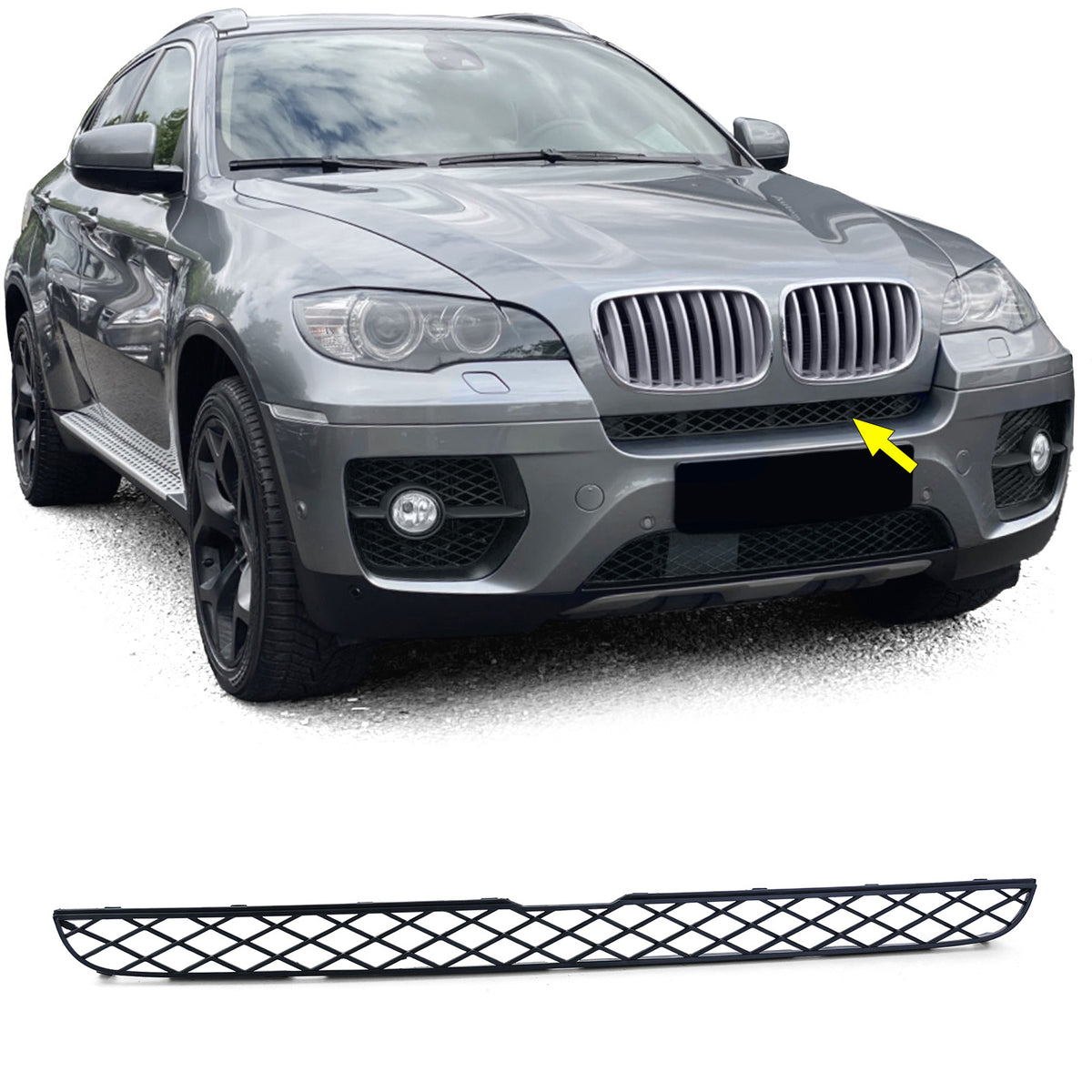Griglia di Ventilazione Nera per BMW X6 E71 2006-2014, Paraurti Sportivo