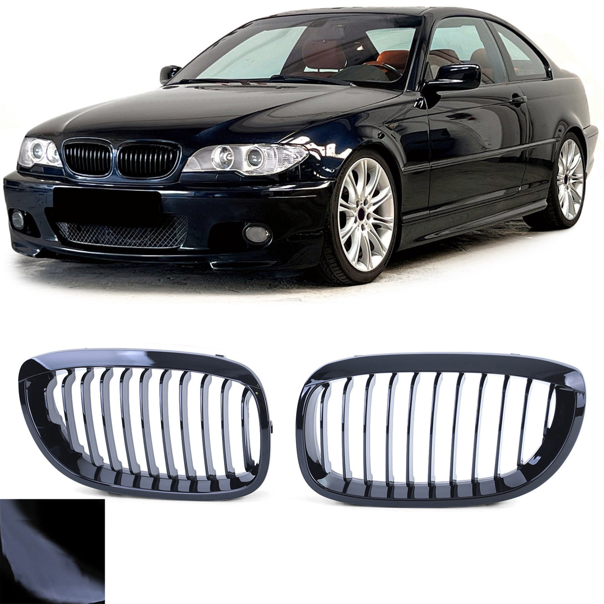 Griglia Sportiva Lucida per BMW Serie 3 E46 Coupe Cabrio 03-07