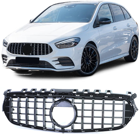 Griglia Sportiva Nera Lucida con Cromature per Mercedes Classe B W247 dal 18