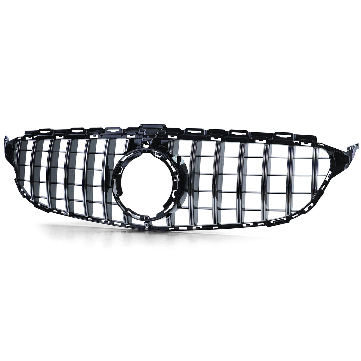 Griglia Sportiva Nera Lucida con Cromature per Mercedes Classe C W205 S205 18-21