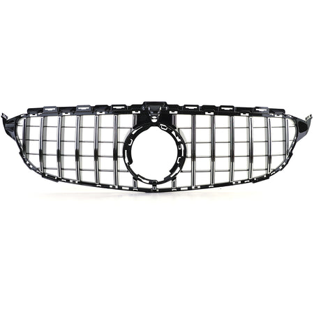 Griglia Sportiva Nera Lucida con Cromature per Mercedes Classe C W205 S205 18-21