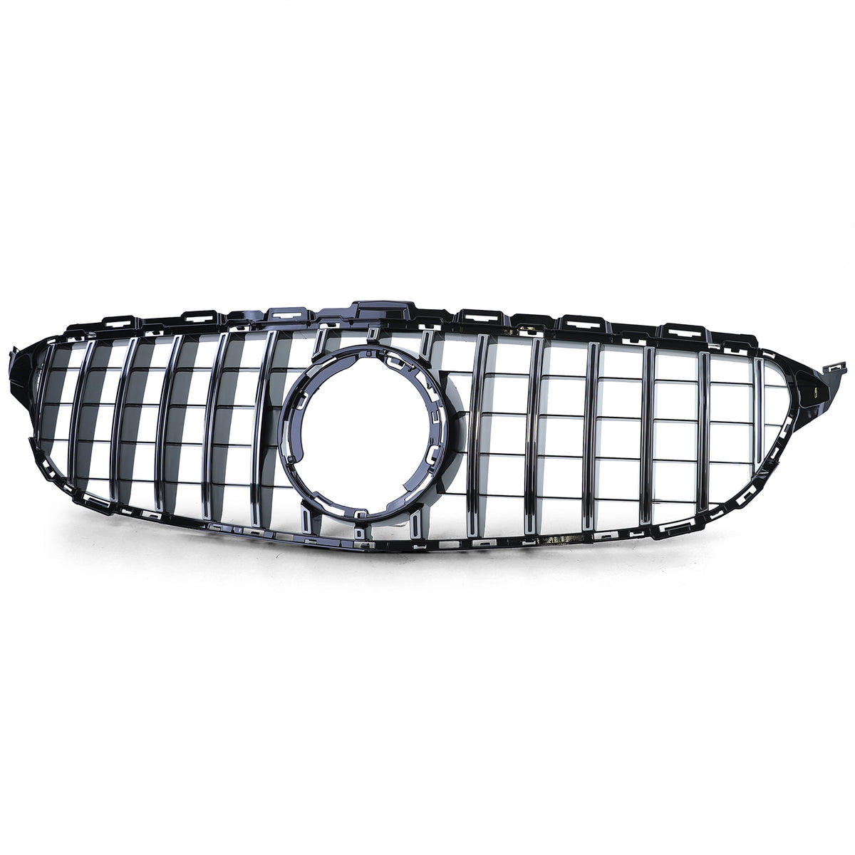 Griglia Sportiva Nera Lucida con Cromature per Mercedes Classe C W205 S205 18-21