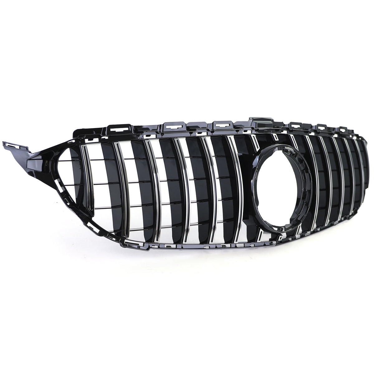Griglia Sportiva Nera Lucida con Cromature per Mercedes Classe C W205 S205 18-21