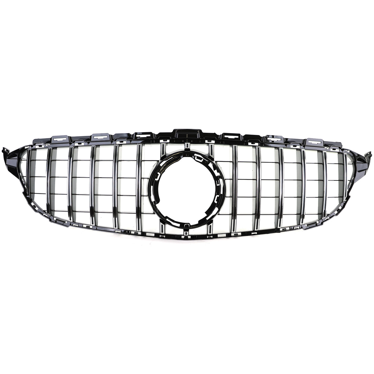 Griglia Sportiva Nera Lucida con Cromature per Mercedes Classe C W205 S205 18-21