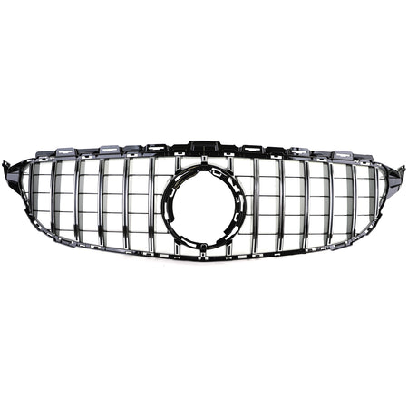 Griglia Sportiva Nera Lucida con Cromature per Mercedes Classe C W205 S205 18-21