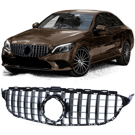 Griglia Sportiva Nera Lucida per Mercedes Classe C W205 S205 18-21