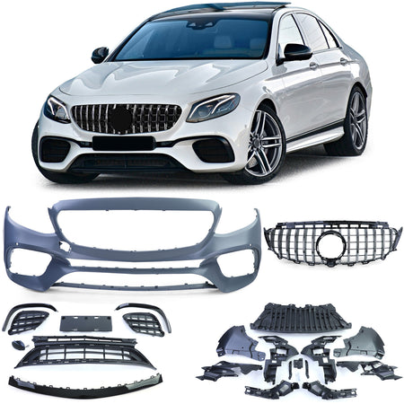 Sport Paraurti con Griglia Nera e Cromata per Mercedes Classe E W213 16-20