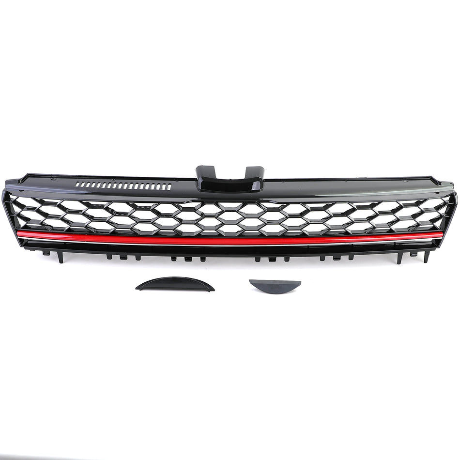 Griglia Sportiva Nera Lucida Senza Emblema per Volkswagen Golf 7 12-17