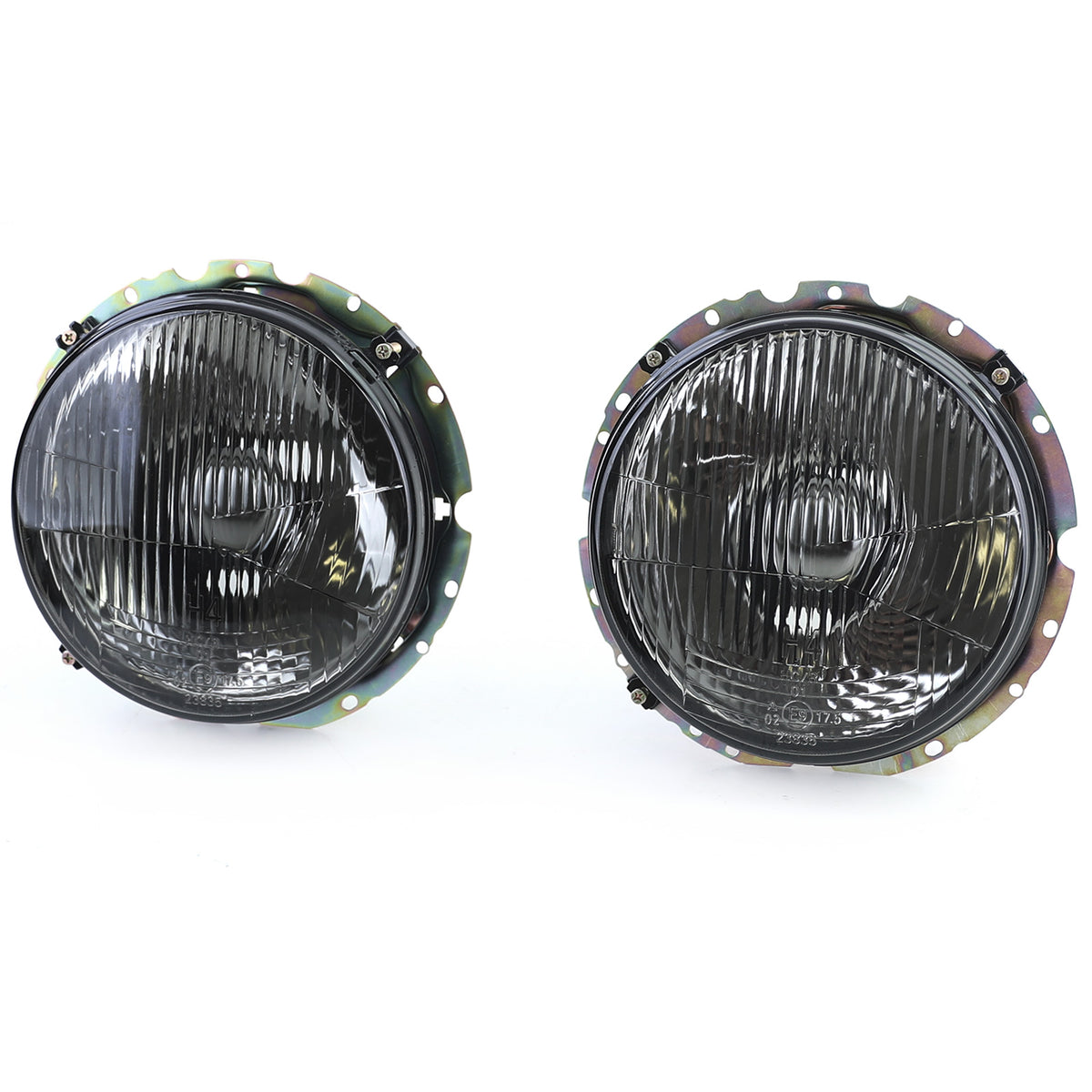 Fari Neri Fumé a Righe Coppia per Volkswagen Golf 1 + Cabrio 1974-1983