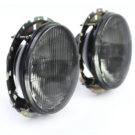 Fari Neri Fumé a Righe Coppia per Volkswagen Golf 1 + Cabrio 1974-1983